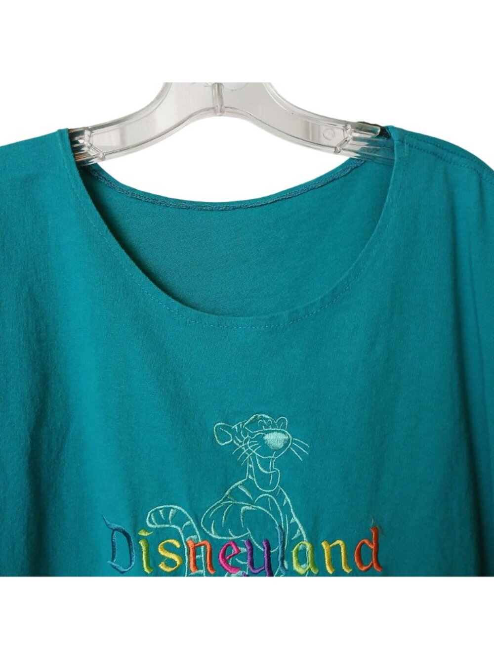 Disney Store Green Tigger Embroidered T-Shirt 2X Disneyland Altered #D-43 - Picture 5 of 6